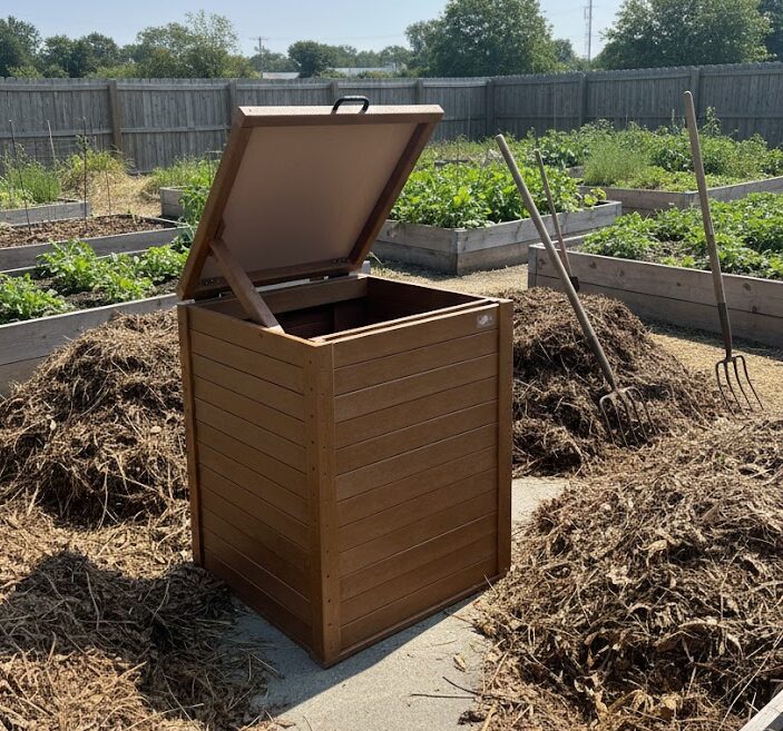 compostador de exterior para residuos orgánicos