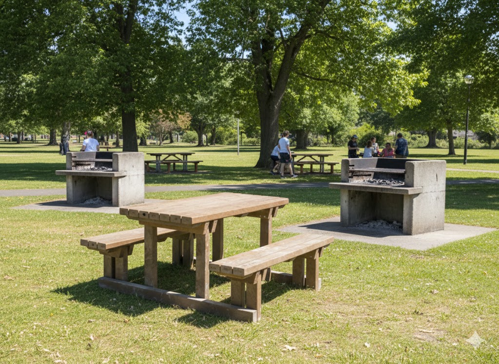Mesas rústicas de plástico reciclado